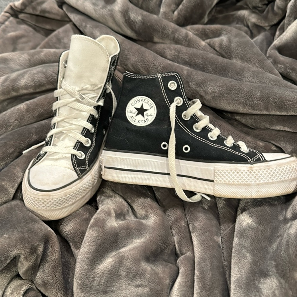 Converse all star lift black with cactus flower